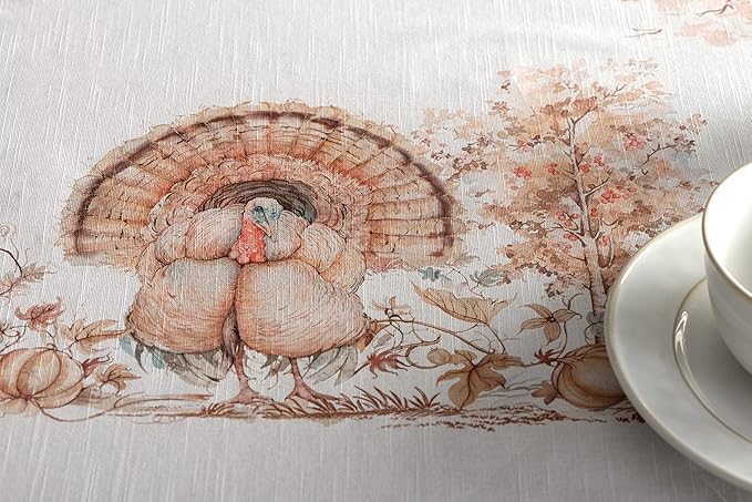 Maison d' Hermine Cloth Napkins Set of 4 100% Cotton for Thanksgiving Christmas Decorations Everyday Reusable Square Fall Napkins Cloth Washable Dinner Party (Giving Thanks, 20"x20")