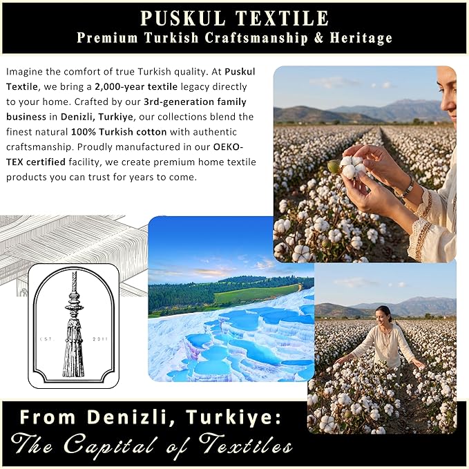 PÜSKÜL Natural 100% Turkish Cotton Waffle Kitchen Towels Set of 3 | Oeko-Tex, Premium Waffle Hand Towels for Bathroom | Soft Absorbent Quick-Dry Lint-Free Dish Towel Large 32x16 inch (3, Turquoise)