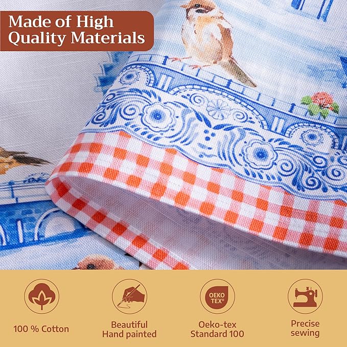 Maison d' Hermine 100% Cotton Apron for women with Pocket Kitchen Chef Apron for Men Cooking Mothers Day Gifts