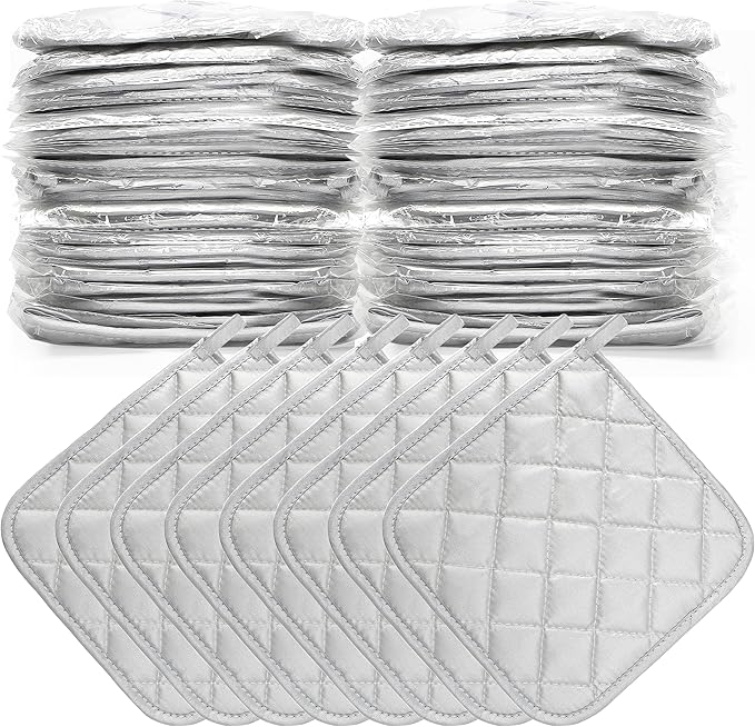 26PCS Pot Holders, Thick Mitts Square Hotpads, Cotton Quilted, Polyester Silver Coated Fabric Up to 450F Heat Resistant, Fall Batting Aid for Heavy-Duty Cooking Pan Oven & Kitchen Clearance