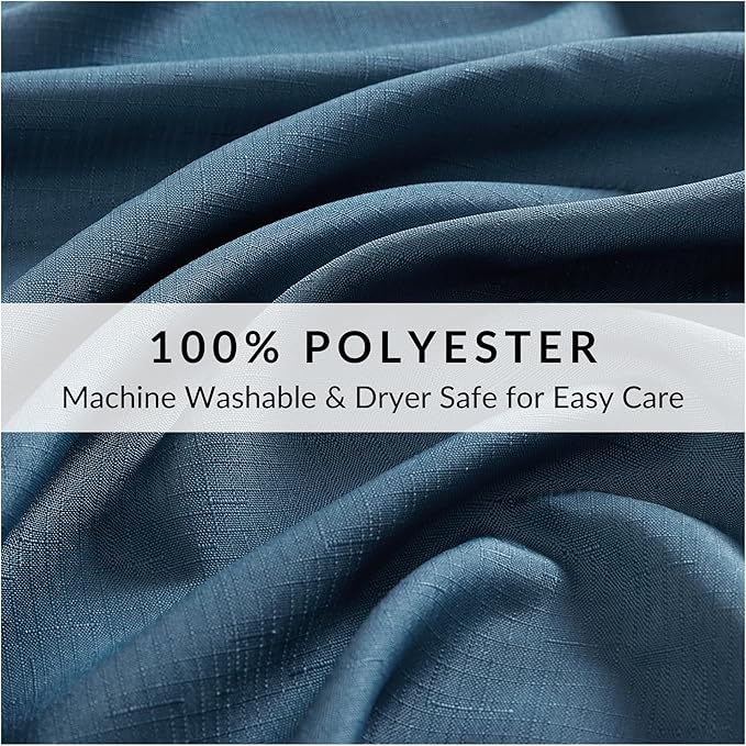 Elrene Home Fashions Alison Eyelet Border Design Wrinkle Resistant Fabric Tablecloth, 60"x84" Rectangle, Copen Blue