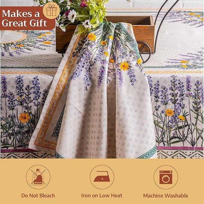 Maison d' Hermine Cloth Napkins Set of 4 100% Cotton Everyday Reusable Square Napkins Cloth Washable Dinner Party Wedding Restaurant Gifts for Mothers Day Spring/Summer(Fanny Lavender, 20" x 20")