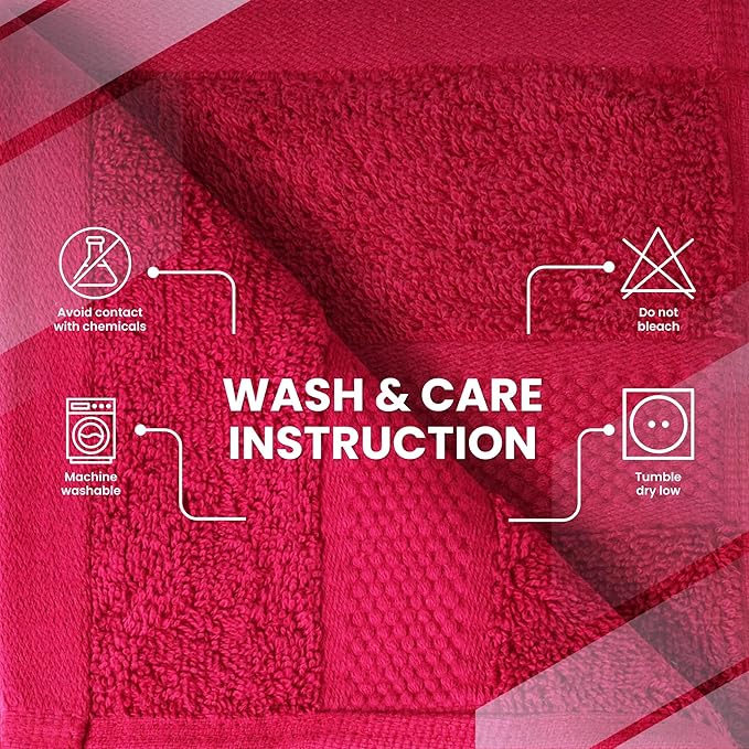 Infinitee Xclusives Burgundy Hand Towels for Bathroom - Set of 6 (16x28 inches) 600 GSM, 100% Cotton Ultra Soft, Quick Drying, Hotel Quality Hand Towel Set (Burgundy)