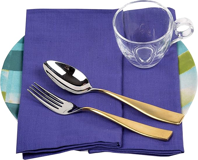 Urban Villa Cloth Napkins Set of 12 20x20 Inches 100% Cotton Napkins Cloth Washable Soft Durable Reusable Absorbent Table Dinner Napkins Cloth for Hotel Lunch Restaurant Weddings Parties-Multi Color