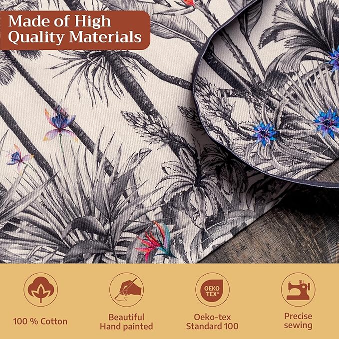 Maison d' Hermine 100% Cotton Apron for women with Pocket Kitchen Chef Apron for Men Cooking Mothers Day Gifts