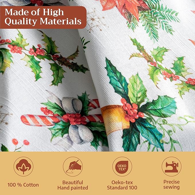 Maison d' Hermine Cloth Napkins Set of 4 100% Cotton for Thanksgiving Christmas Decorations Everyday Reusable Square Fall Napkins Cloth Washable Dinner Party (Chromo, 20"x20")