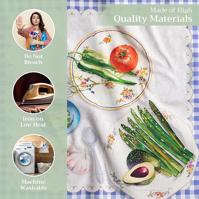 Maison d' Hermine Cloth Napkins Set of 4 100% Cotton Everyday Reusable Square Napkins Cloth Washable Dinner Party Wedding Restaurant Gifts for Mothers Day Spring/Summer (Gourmand, 20" x 20")