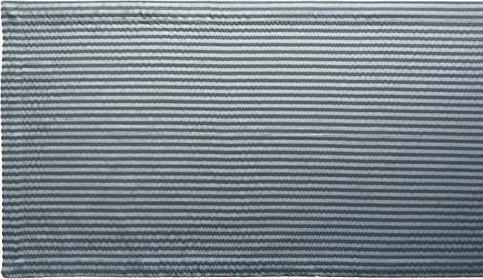 DII 100% Cotton Seersucker Striped Tabletop Collection, Gray, Table Runner, 14x72, 1 Piece