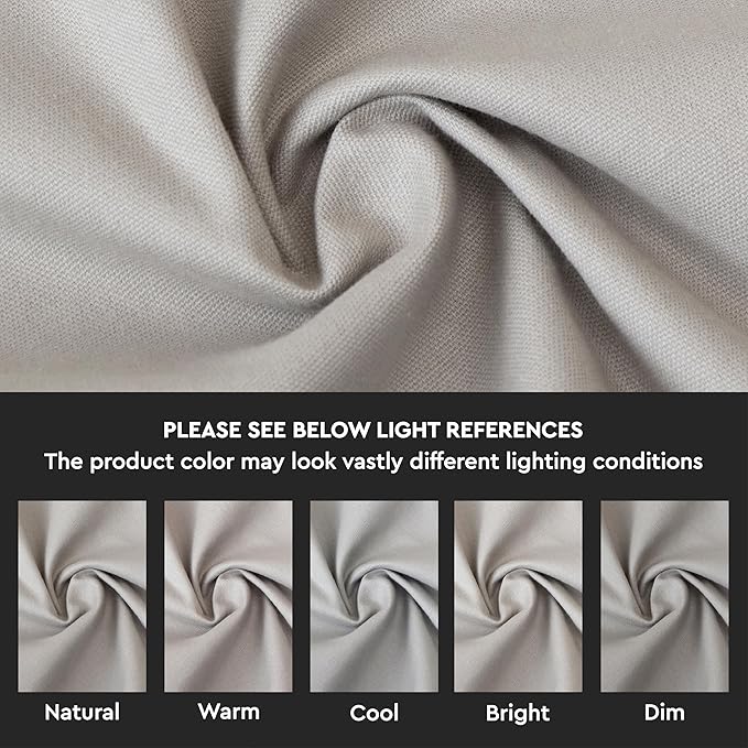 Encasa XO Light Grey Cloth Napkins Set of 6, 17"x17" | Solid Color Cotton Dinner Napkins | Washable & Reusable Wedding Napkins for Holiday Dinners, Party, & Everyday Table Decor
