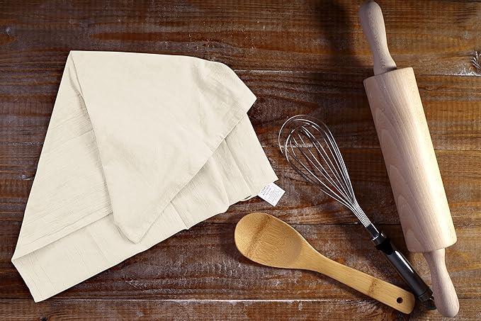 Utopia Kitchen Natural Flour Sack Towels [6 Pack - 28 x 28 Inch] 100% Cotton Tea Towels for Cleaning & Drying - Highly Absorbent Kitchen Dish Cloth