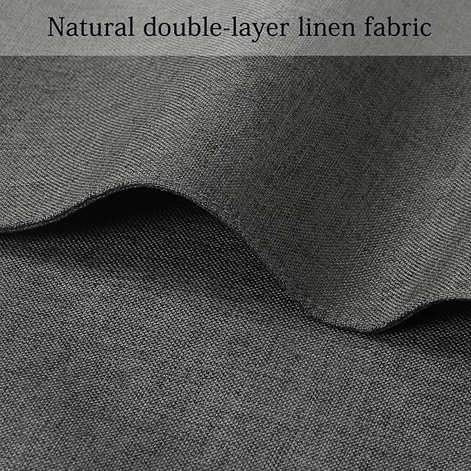 UnivoColors Set of 6 Faux Linen Placemats, Heat-Resistant & Easy-to-Clean,13"x19"for Dining Table, Kitchen, Holiday Meals (Dark Grey)