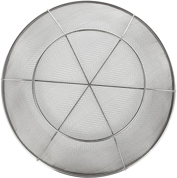 Juvale Stainless Steel Fine Mesh Strainer - Durable Rust-Resistant Mesh Colander - Ergonomic Handle Rice Colander - Ultra-Fine Flour Sifter - Dishwasher Safe with Stable Design - 11 in x 4 in, Silver