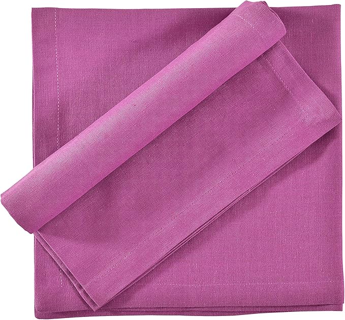 FINGERCRAFT Dinner Cloth Napkin Cotton Linen Blend 12 Pack Natural Premium Quality Mitred Corner for Every Day Use Pre Shrunk and Good Absorbency 18x18 in Easter Color Multi