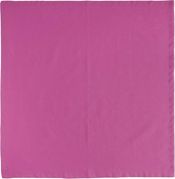 Fingercraft Dinner Cloth Napkins, Cotton Linen Blend Fabric 12 Pack Easter Special, Premium Quality, Mitered Corners for Every Day Use Napkins are Pre Shrunk and Good Absorbency Magenta Easter Color