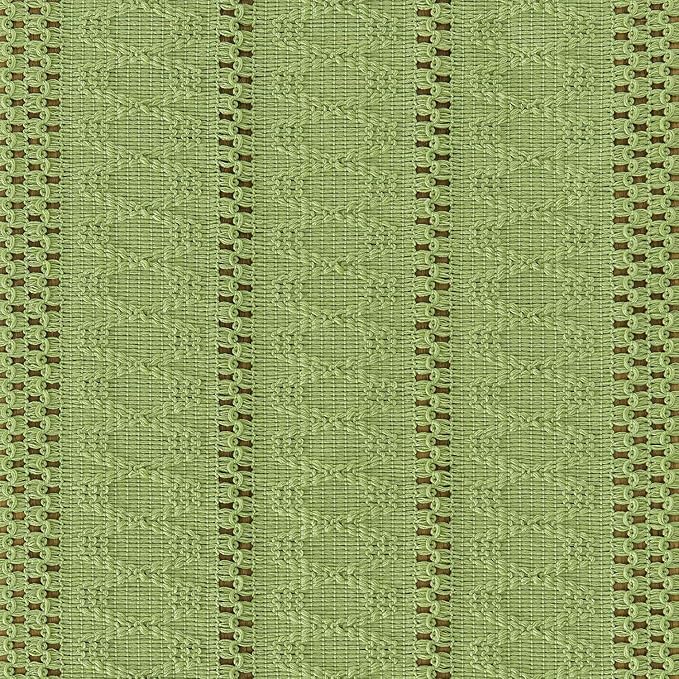 ZeeMart Macrame Style Boho Table Runner, Sage Green Table Runners 72 Inches Long, Farmhouse Woven Home Decor, 12x72 Inch, Green