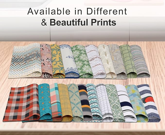 Ruvanti Placemats 100% Cotton 13x19 Inch, Dining Table Placemats Set of 6, Modern Place Mats for Dining Table Decor, Kitchen & Table Linens, Coffee Mat for Christmas Dinners - Kite
