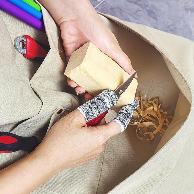 Wood Carving Apron with Chip Catcher, Canvas Woodworking Carving Apron with Large Pouch for Catching Wood Chips, Adjustable Straps, for Woodworkers, Gift for Men