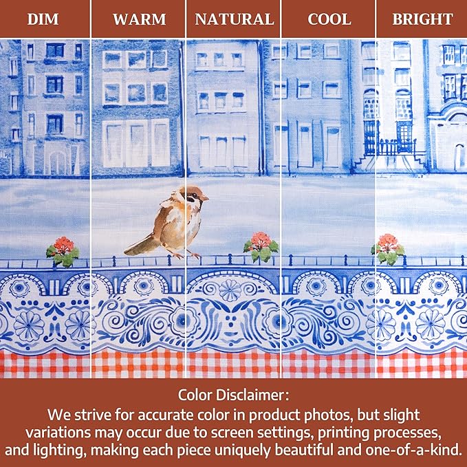 Maison d' Hermine Kitchen Towels Set of 3 100% Cotton 27.50" x 20" Reusable Cloth Tea Dish Towels Absorbent with Hanging Loop for Kitchen Gifts for Mothers Day Spring/Summer (Amsterdam Canals)