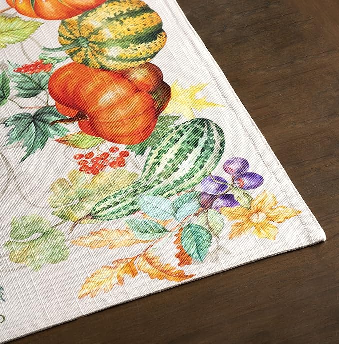 Maison d' Hermine Placemats Set of 4 100% Cotton Washable Cloth Place Mats, Reusable Table Mats for Thanksgiving Christmas Decorations Kitchen Dining Party Wedding Restaurant (Lumina, 13" x 19")