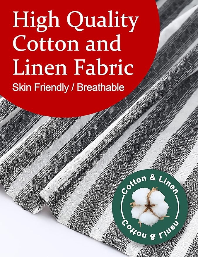 Big Plus Size Aprons for Women with Pockets Cotton Linen Baking Kitchen Cooking