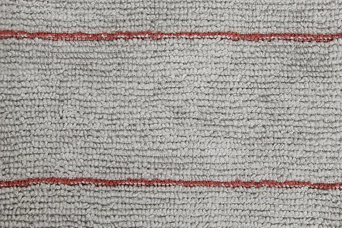 CleanAide Silver-Embedded Microfiber Towels, Edgeless, Lint-Free, Odor-Resistant, Ultra Absorbent, Streak-Free Cleaning for Auto, Home, Kitchen, Glass & Electronics, 16x16 in, 12-Pack, Red Stripes