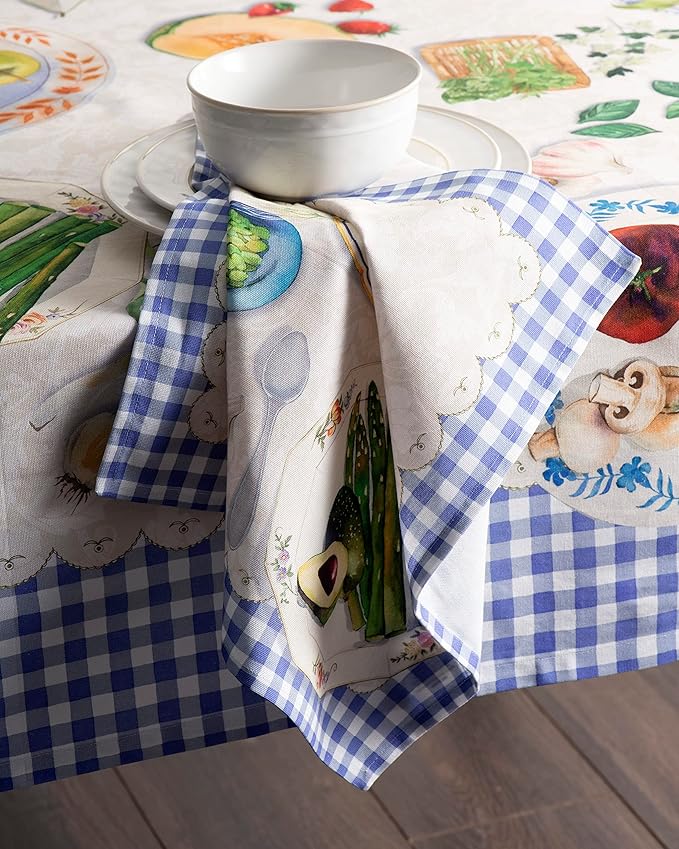Maison d' Hermine Cloth Napkins Set of 4 100% Cotton Everyday Reusable Square Napkins Cloth Washable Dinner Party Wedding Restaurant Gifts for Mothers Day Spring/Summer (Gourmand, 20" x 20")