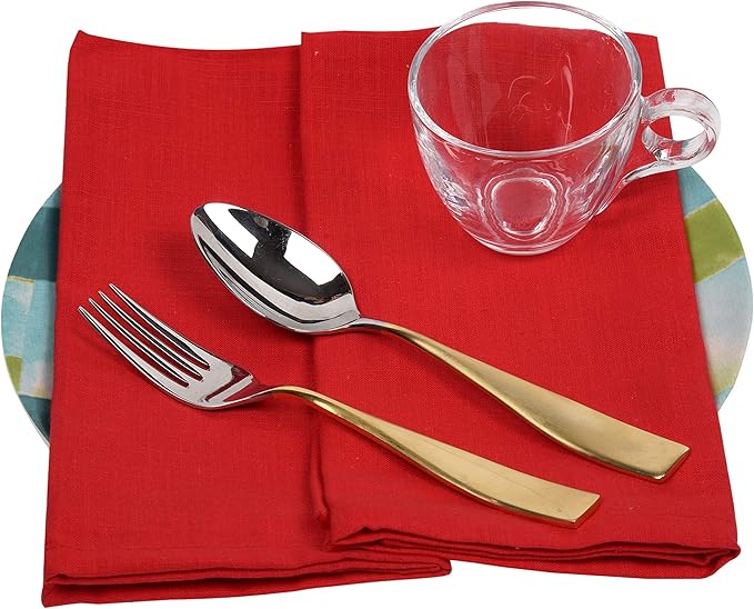 Urban Villa Cloth Napkins Set of 12 20x20 Inches 100% Cotton Napkins Cloth Washable Soft Durable Reusable Absorbent Table Dinner Napkins Cloth for Hotel Lunch Restaurant Weddings Parties-Multi Color