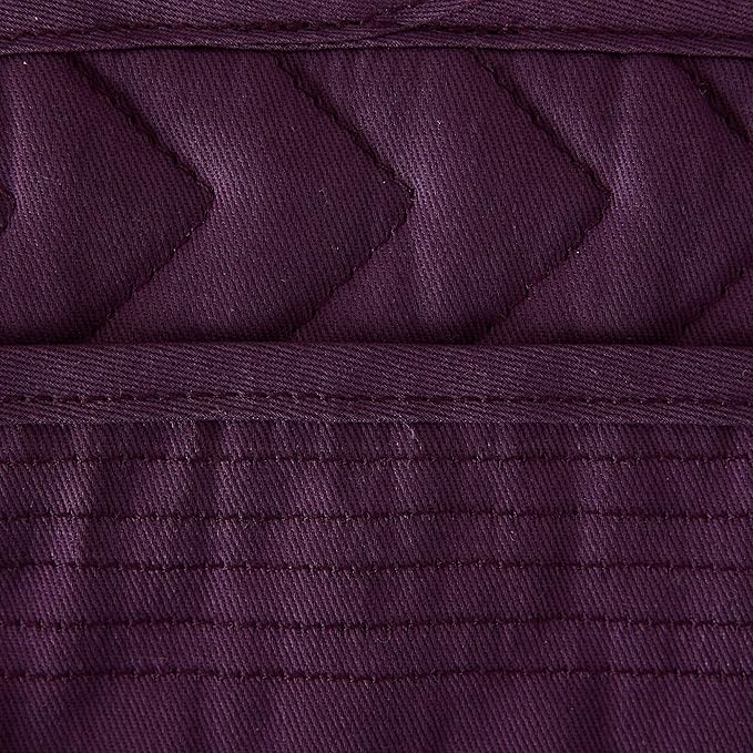 DII Heat Resistant Quilted Cotton Pot Holder Set, Designed with Space to Personalize Allowing a Customized Design, 7x9, Eggplant, 3 Count