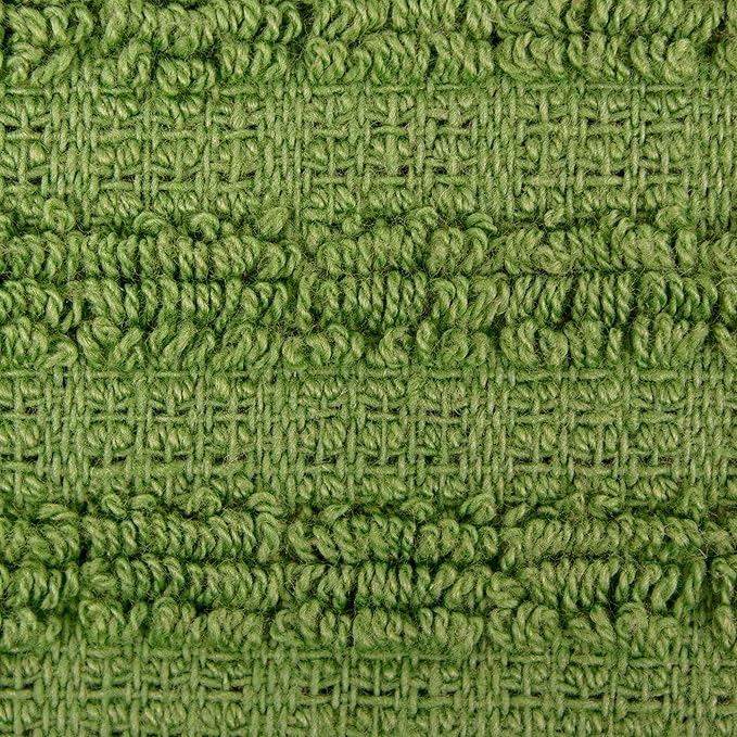 Ritz Royale Collection 100% Combed Terry Cotton, Highly Absorbent, Kitchen Towel Set, 13-3/4" x 12", 4-Pack, Solid & Checked, Cactus
