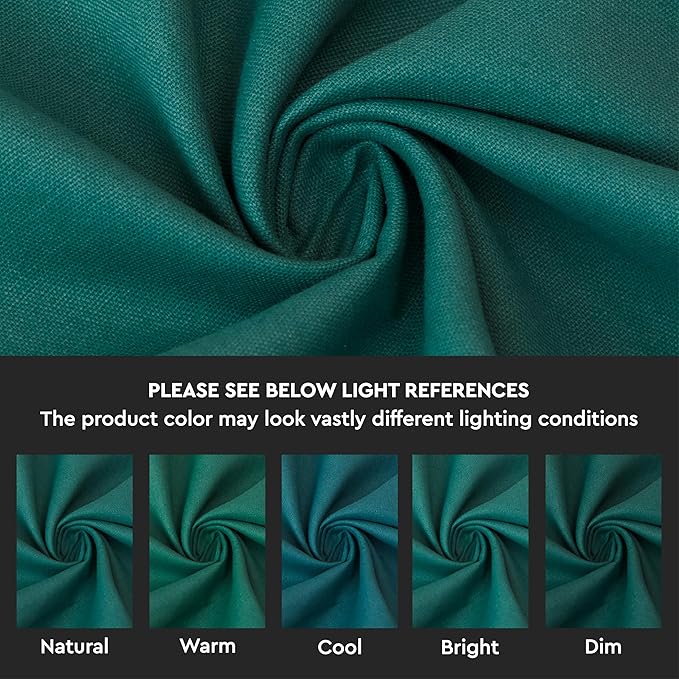 Encasa XO Emerald Cloth Napkins Set of 6, 17"x17" | Solid Color Cotton Dinner Napkins | Washable & Reusable Wedding Napkins for Holiday Dinners, Party, & Everyday Table Decor