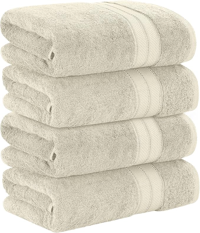 Modern Threads 4-Pack SpunLoft Bath Sheet Sand 35x66