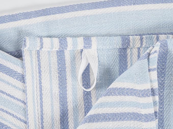 KAF Home Assorted Flat Kitchen Towels - Set of 10, 18 x 28 Inch (Sky)