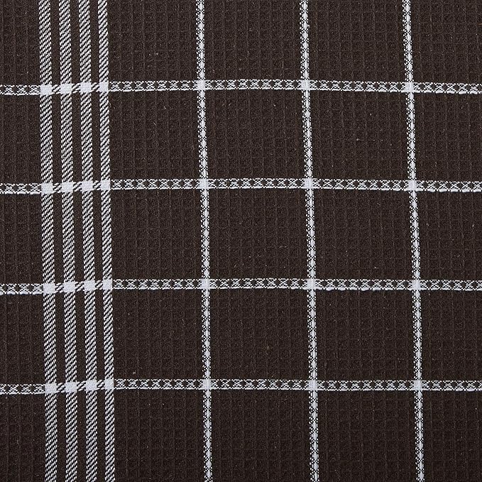 DII Waffle Weave Kitchen Collection100% Cotton, Machine Washable, Fast Drying and Absorbent, Dishtowel Set, 18x25, Mocha Brown 6 Piece