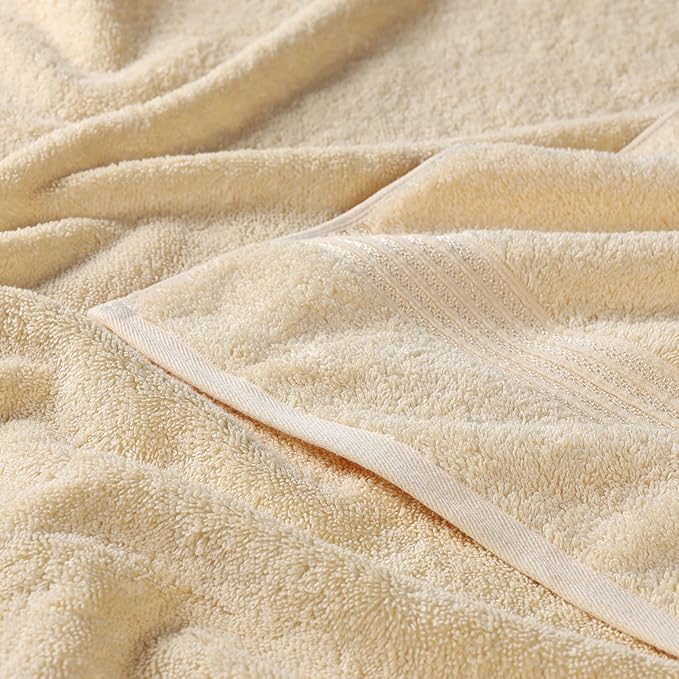 Superior Egyptian Cotton 2-Piece Bath Sheet Towel Set, Oversized Body Towels For Adults And Kids, Large Towel For Bath, Shower, Guest Bathroom, Spa, Gym, Resort, Essentials, Airbnb, Canary