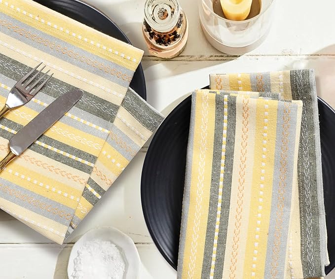 Homidate Cloth Dinner Napkins Set of 12 – Reusable Fabric Table Napkins, Machine Washable Cotton Napkins for Weddings, Parties, Events, Kitchen & Dining Table Decoration