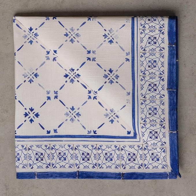 Maison d' Hermine Cloth Napkins Set of 4 100% Cotton Everyday Reusable Square Napkins Cloth Washable Dinner Party Wedding Restaurant Gifts for Mothers Day Spring/Summer (Faience, 20" x 20")