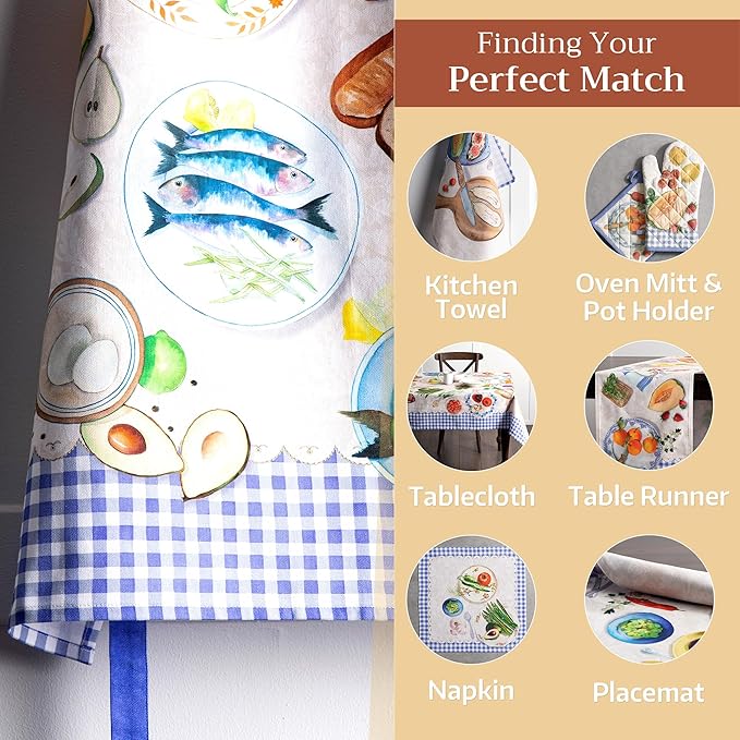 Maison d' Hermine 100% Cotton Apron for women with Pocket Kitchen Chef Apron for Men Cooking Mothers Day Gifts