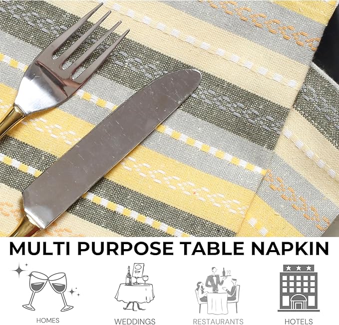 Homidate Cloth Dinner Napkins Set of 12 – Reusable Fabric Table Napkins, Machine Washable Cotton Napkins for Weddings, Parties, Events, Kitchen & Dining Table Decoration