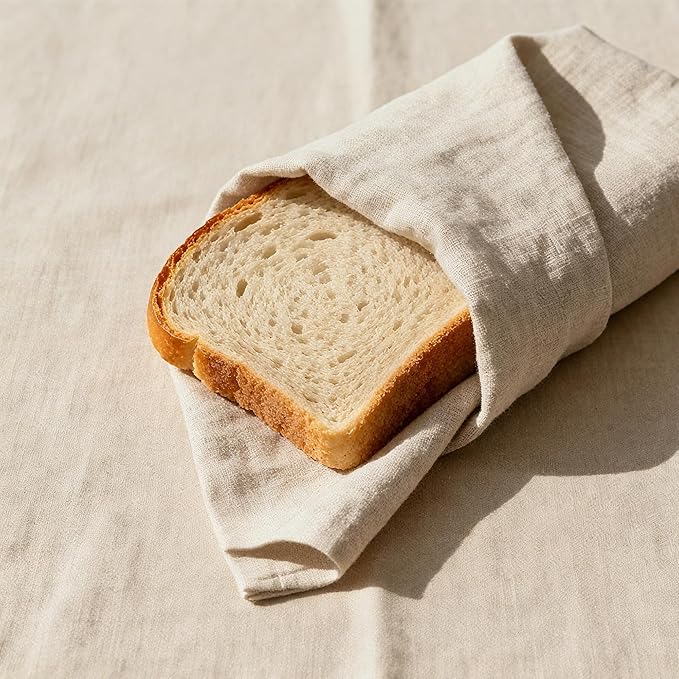 100% Pure Linen Napkins 18 x 18 Inch Natural - Set of 6 Pack Oversized Dinner Table Cloth Napkin, Washable for Home,Kitchen and Everyday Use