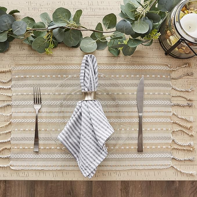 DII Southwest Collection Tabletop, Placemat Set, Natural, 6 Piece