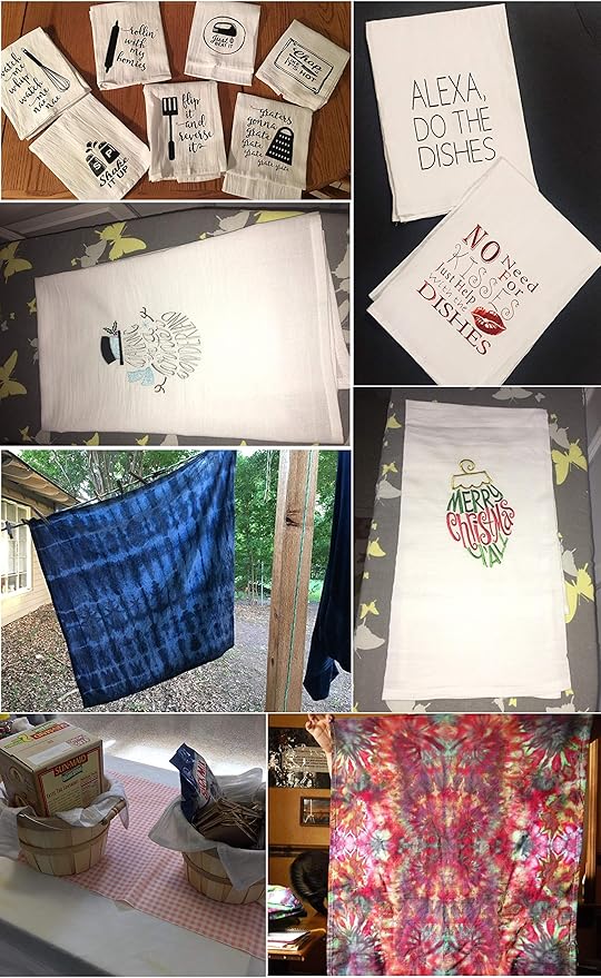 Flour Sack [White, 24 Pack] 100% Cotton Kitchen Towels, 28"x28" Cloth Napkin, Dish Cloth, Bar Mops, Tea Towel, Bread Wrapper.