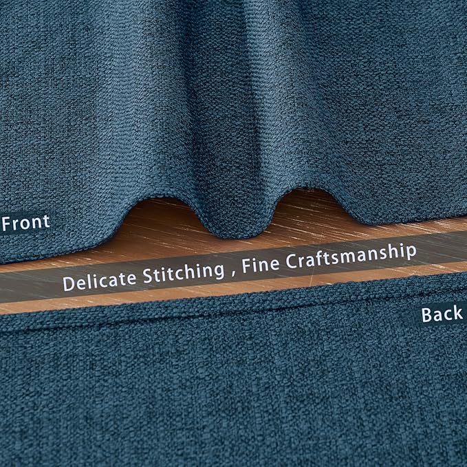 BALCONY & FALCON Placemats Set of 4 Faux Linen Cloth Place Mats Washable Waterproof Wrinkle Resistant Table Placemats for Dining Kitchen Farmhouse Indoor & Outdoor Use(Navy Blue, 13.8”x 17.7”