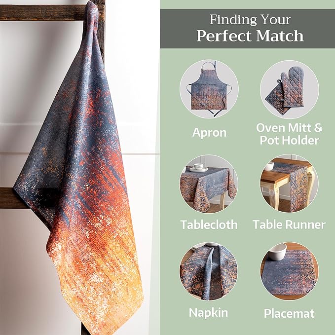 Maison d' Hermine Kitchen Towels Set of 3 100% Cotton 20" x 27.5" Reusable Cloth Tea Dish Towels Absorbent with Hanging Loop for Kitchen Dining Thanksgiving Christmas Decorations (Imperfection)