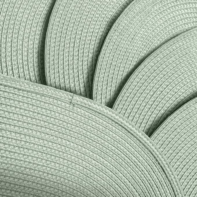 AHHFSMEI Placemats Set of 6 for Dining Table Washable Woven Non-Slip 18x12 inches Placemat Heat-Resistant Durable Table Mats for Dining Table Easy to Clean (Sage Green, 6)