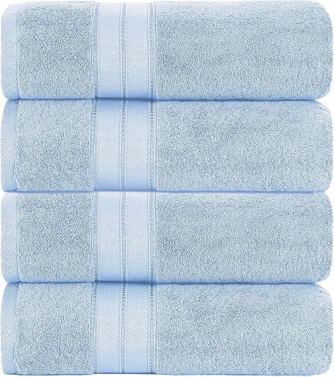 Modern Threads 4-Pack SpunLoft Bath Sheet White 35x68