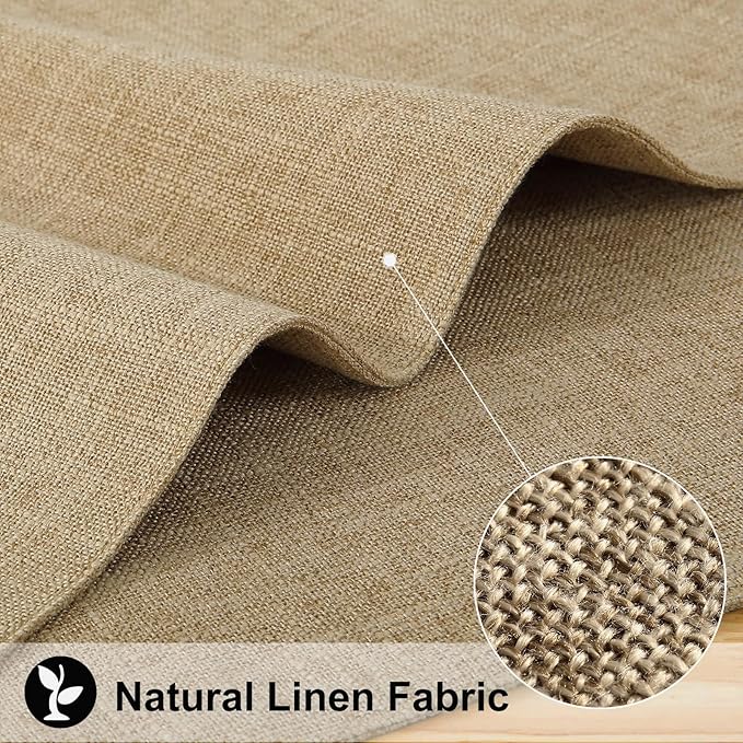 homing Cotton Linen Placemats Set of 6, Cloth Washable Farmhouse Dining Table Mats for Indoors & Outdoors, Easy to Clean, Linen, 13 x 19 Inch