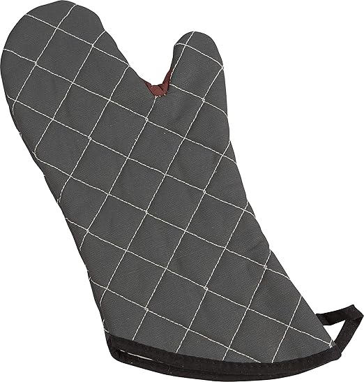 San Jamar 800FG13-BK BestGuard Commercial Heat Protection Up to 450° F Oven Mitts (Pair), 13" Length, Black