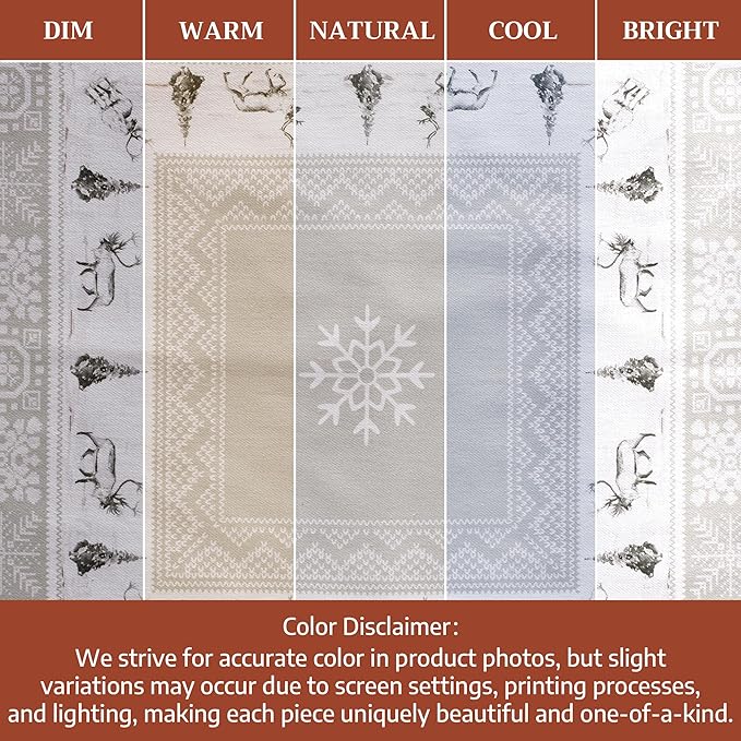 Maison d' Hermine Cloth Napkins Set of 4 100% Cotton for Thanksgiving Christmas Decorations Everyday Reusable Square Fall Napkins Cloth Washable Dinner Party (Cozy Christmas, 20"x20")