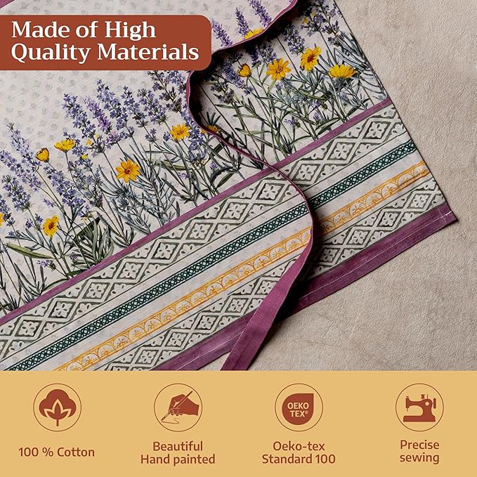 Maison d' Hermine 100% Cotton Apron for women with Pocket Kitchen Chef Apron for Men Cooking Mothers Day Gifts