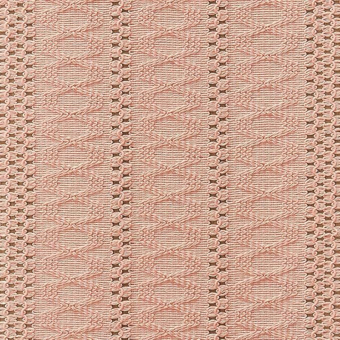 ZeeMart Macrame Style Boho Table Runner, Pink Table Runners 90 Inches Long, Farmhouse Woven Home Decor, 12x90 Inch, Rose Pink
